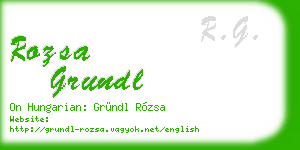 rozsa grundl business card