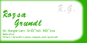 rozsa grundl business card